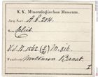Etiketten zu Calcit (NHMW-MIN-Ab204)